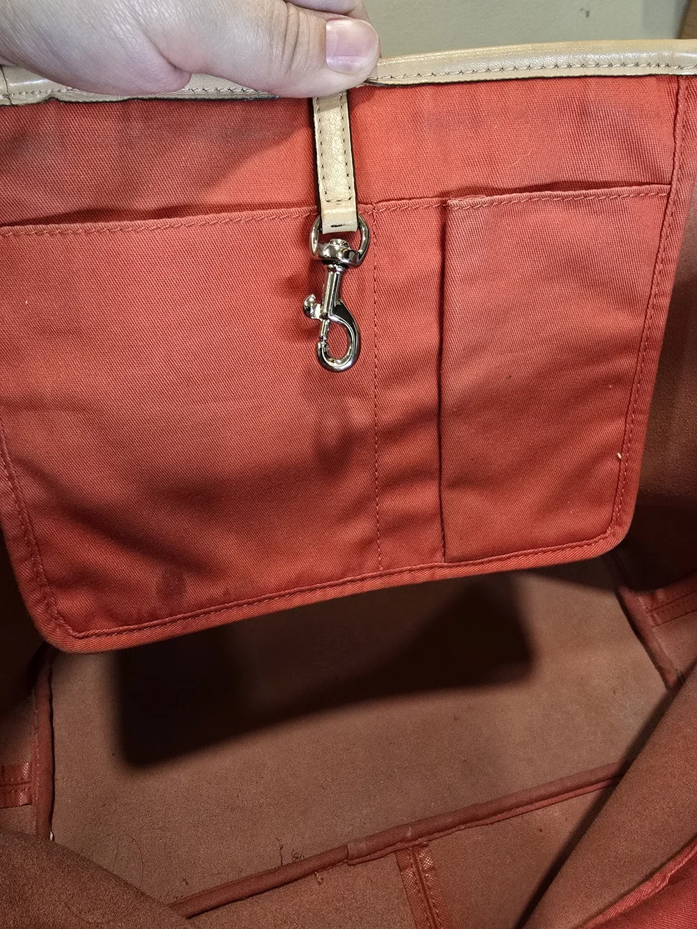 COACH Coral Saffiano Leather Park Metro Large Tote Bag